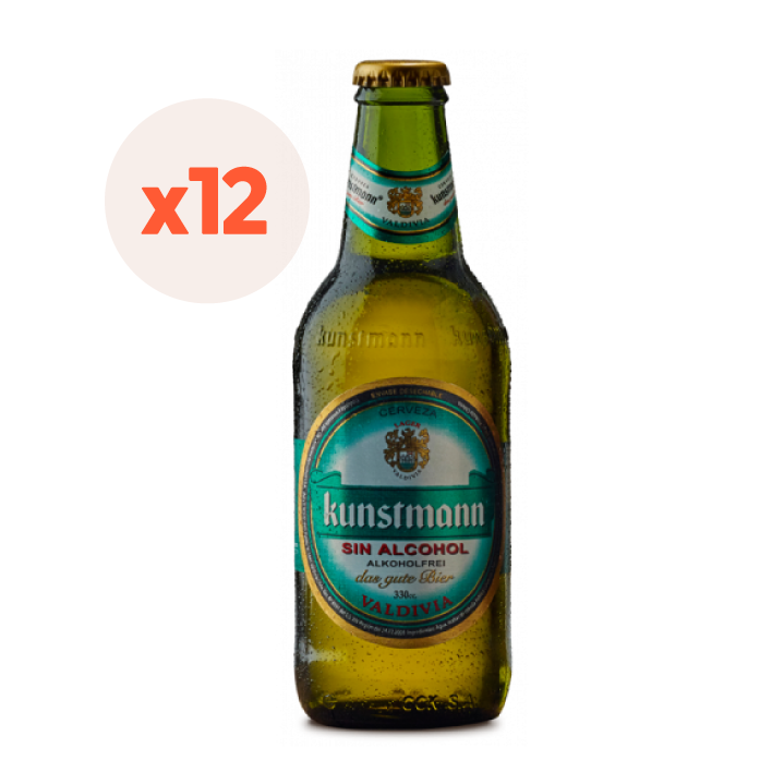 12x Cerveza Kunstmann Sin Alcohol Botellín 330cc-0