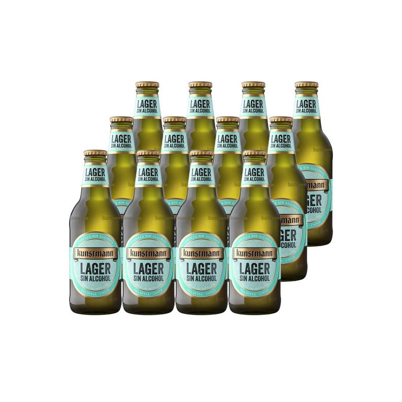 12x Cerveza Kunstmann Sin Alcohol Botellin 330cc