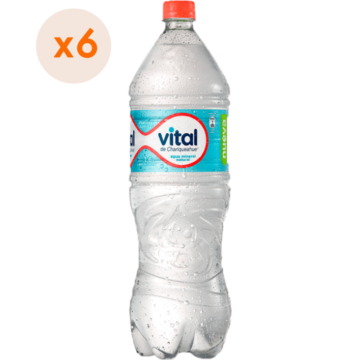 6x Agua Purificada Vital Sin Gas 1600cc-1