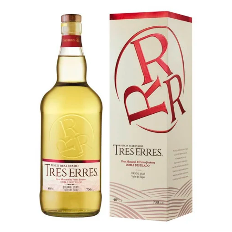 Pisco Tres Erres Reservado 40° 700Cc-0