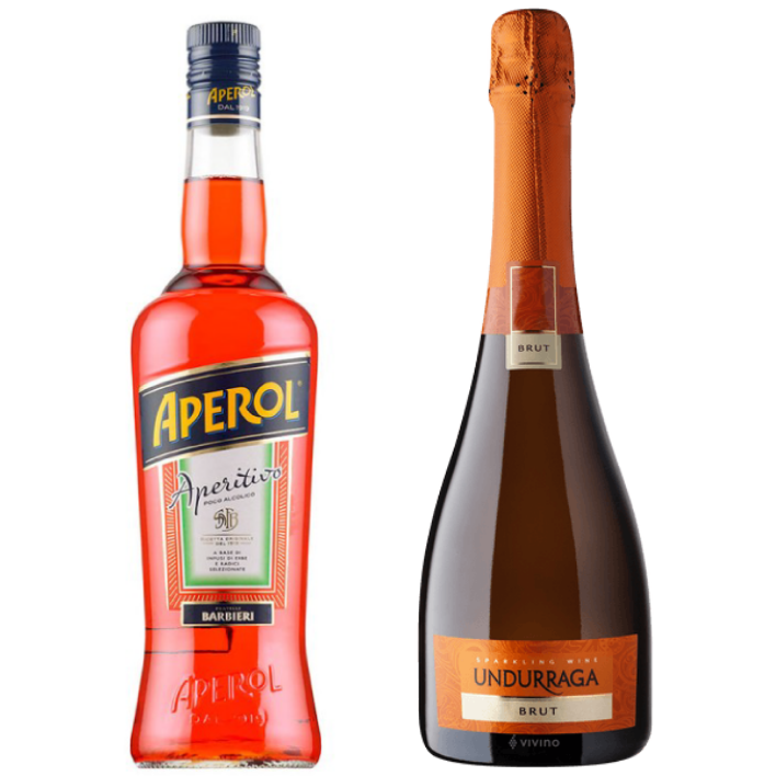 Pack Licor aperitivo Aperol Spritz 750cc + Espumante Undurraga Brut 750cc-0