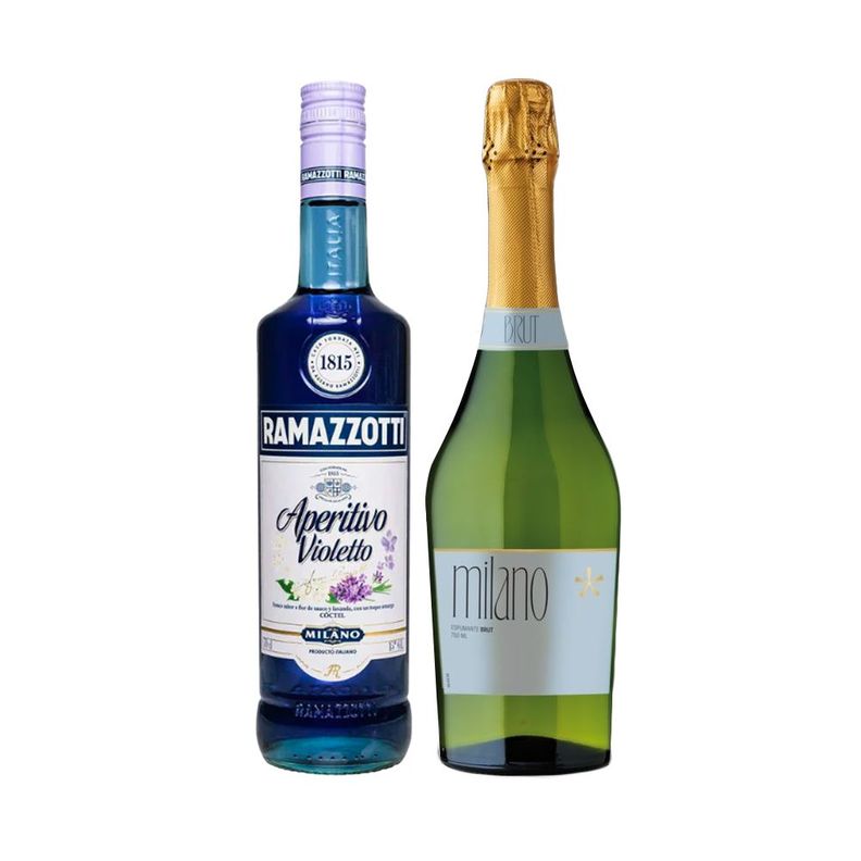 Licor Ramazzotti Violetto + Espumantes Milano Brut 750cc-0