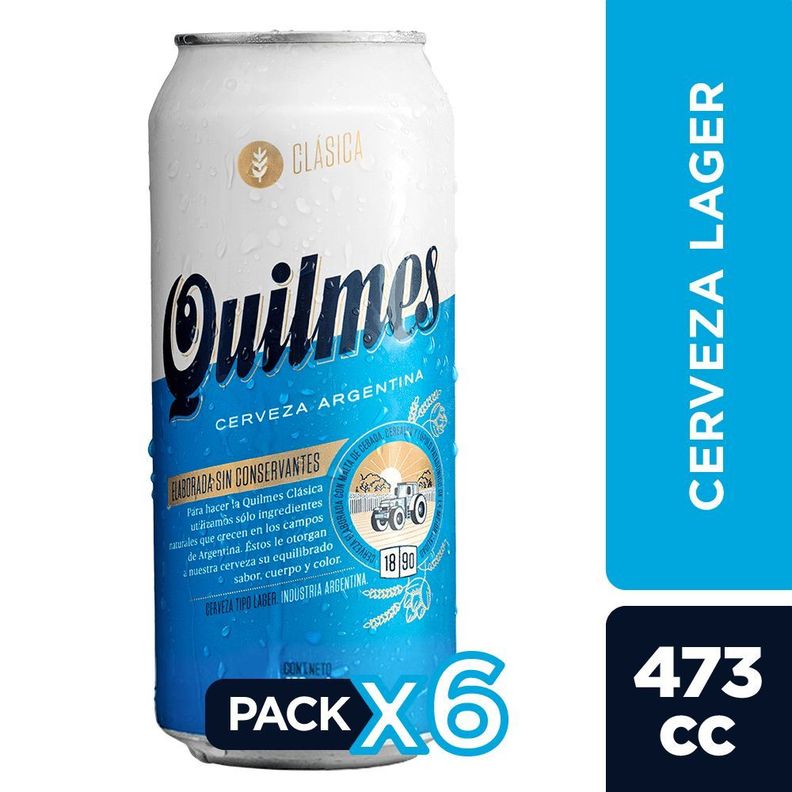 6x Cervezas Quilmes Lata 473cc-0