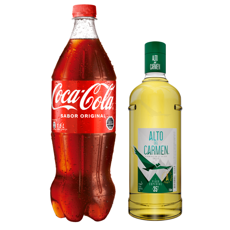 Pisco Alto Del Carmen 35° 1000cc + Bebida Coca Cola 1500cc-0