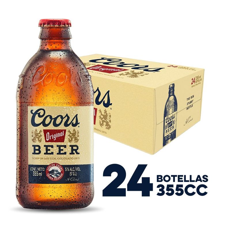 24X Cerveza Coors Botellín 5° 355Cc-0