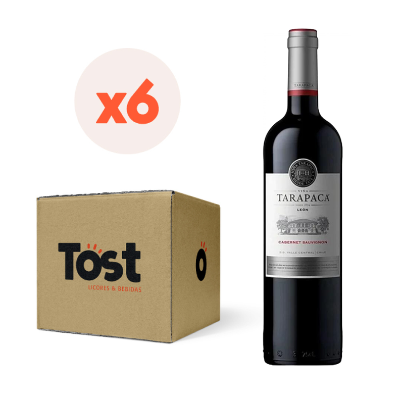 6x Vino Tarapacá León Cabernet Sauvignon 12° 750cc-0