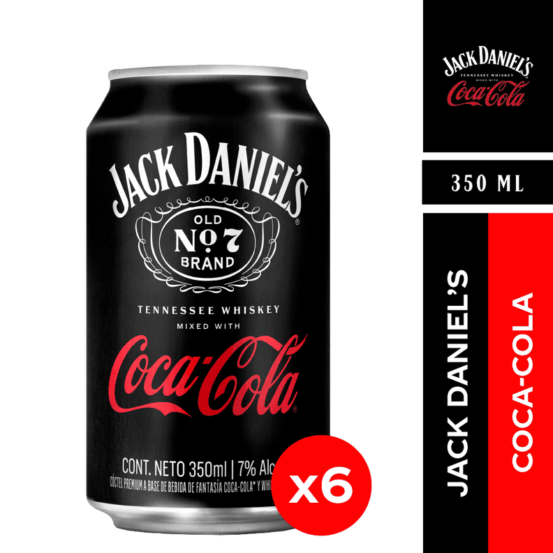 6x Cóctel Jack & Coke Lata 7° 350cc-0