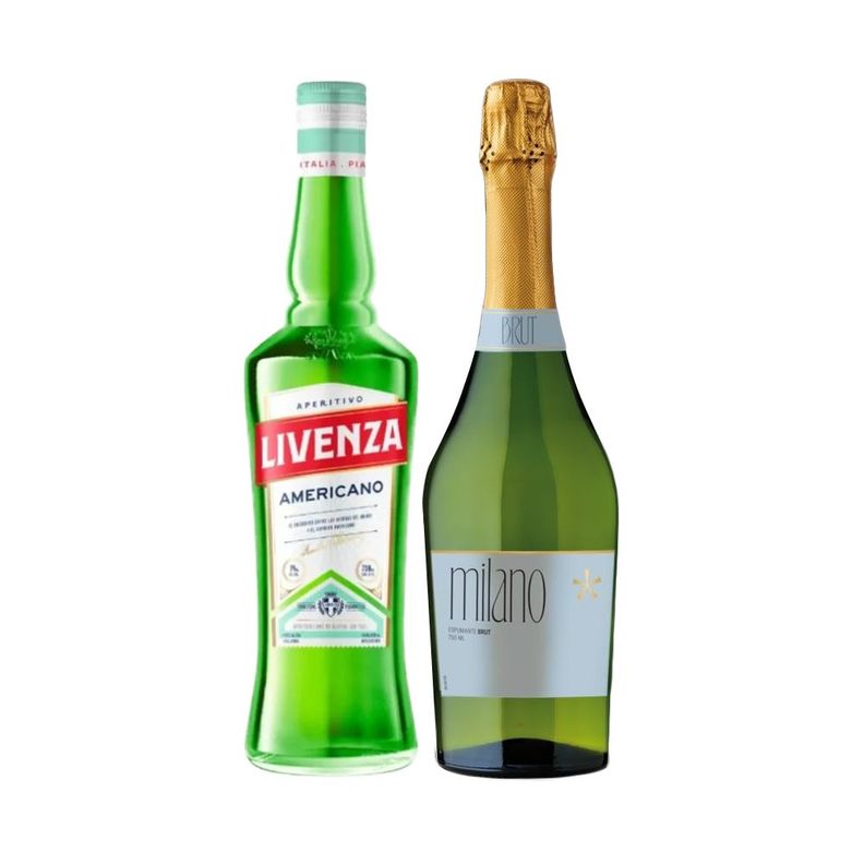 Licor Livenza Americano 750cc + Espumantes Milano Brut 750cc-0