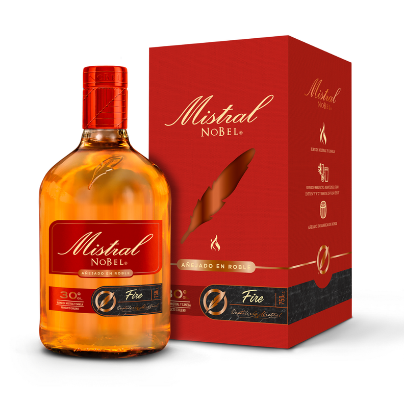 Pisco Mistral Nobel Fire 30° 750cc-0