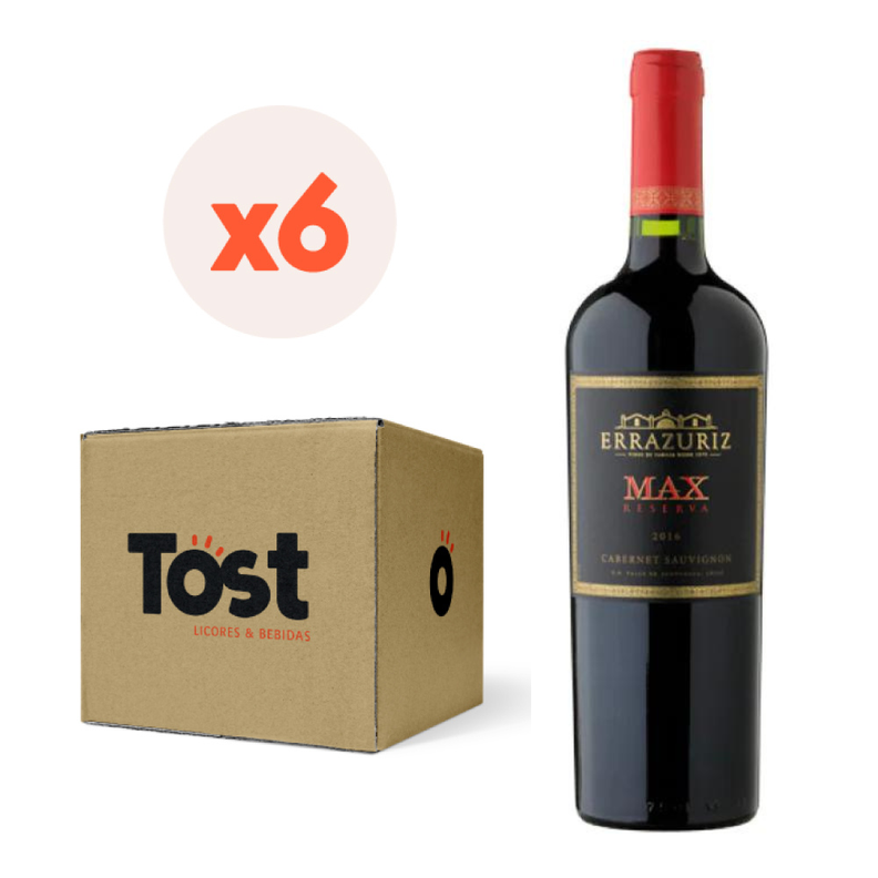 6x Vino Errázuriz Max Cabernet Sauvignon 750cc-0