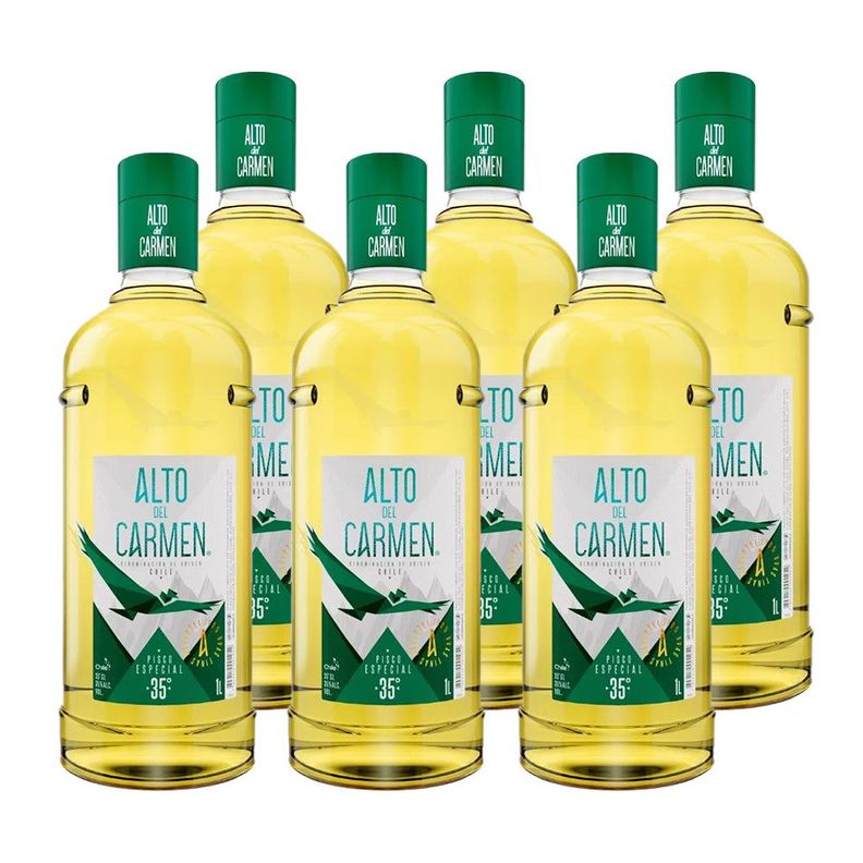 6x Pisco Alto del Carmen 35° 1000cc-0