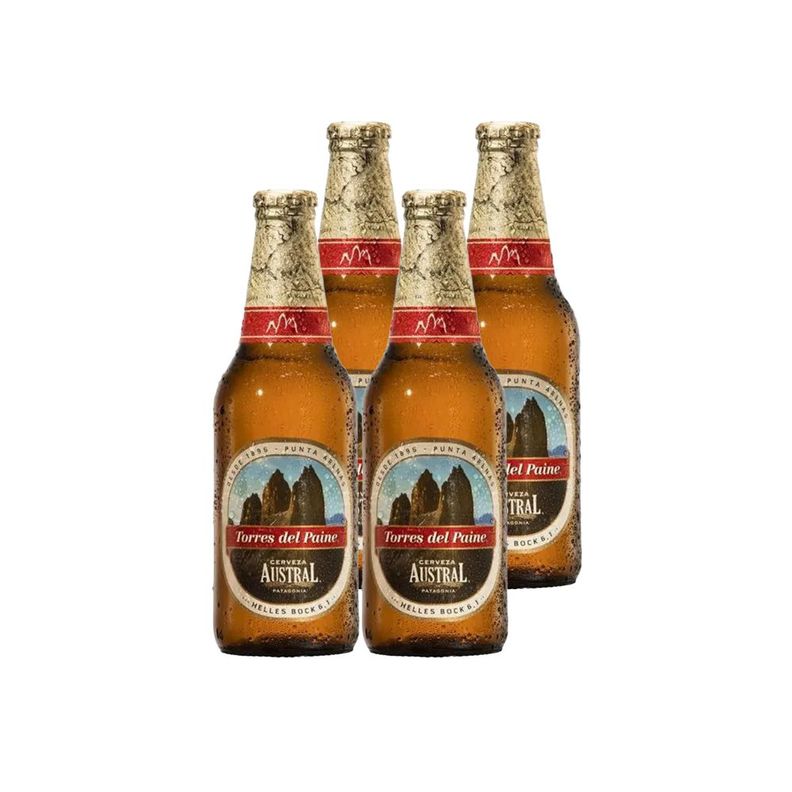 4x Cerveza Austral Torres del Paine Botellin 330cc