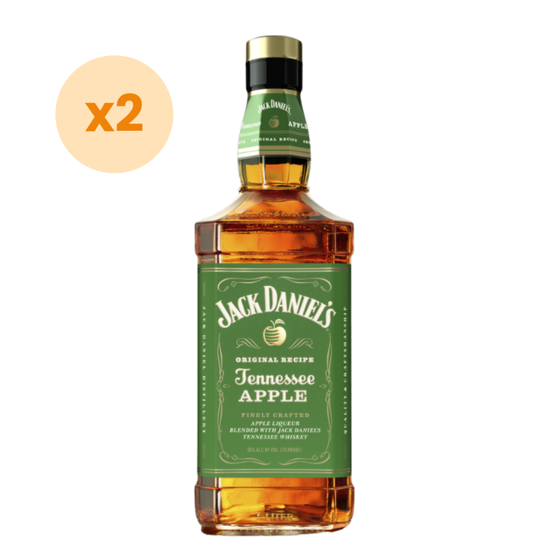 2x Whiskey Jack Daniels Apple 40° 750Cc-0