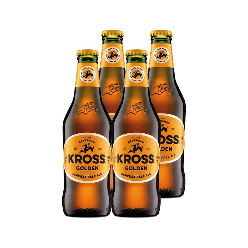 4x Cerveza Kross Golden Botellin 330cc