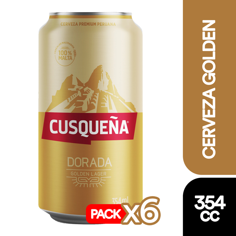 6x Cerveza Cusqueña Lata 4,8° 354Cc-0