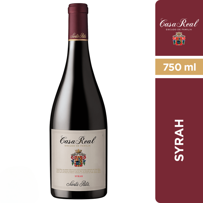 Vino Casa Real Gran Reserva Escudo de Familia Syrah 750cc-0