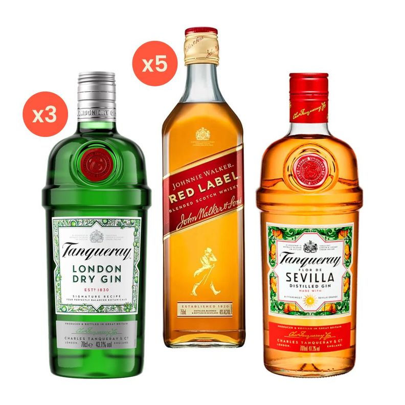 Pack Standard: JW Red Label + Tanqueray London + Sevilla-0