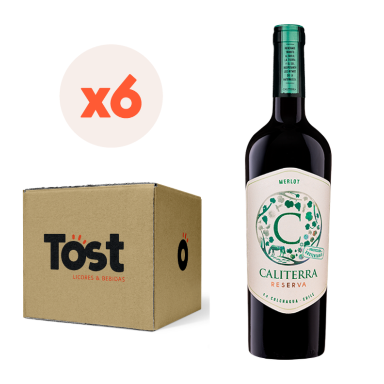 6x Vino Caliterra Reserva Carmenere 750cc-0