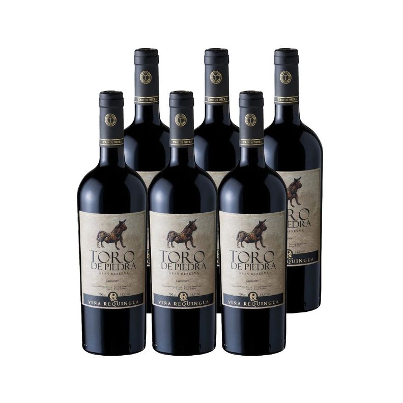 6x Vino Toro de Piedra Gran Reserva Carmenere 14,5° 750cc-0