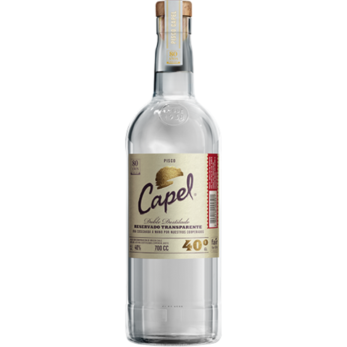 Pisco Capel Doble Destilado Blanco 40 700Cc