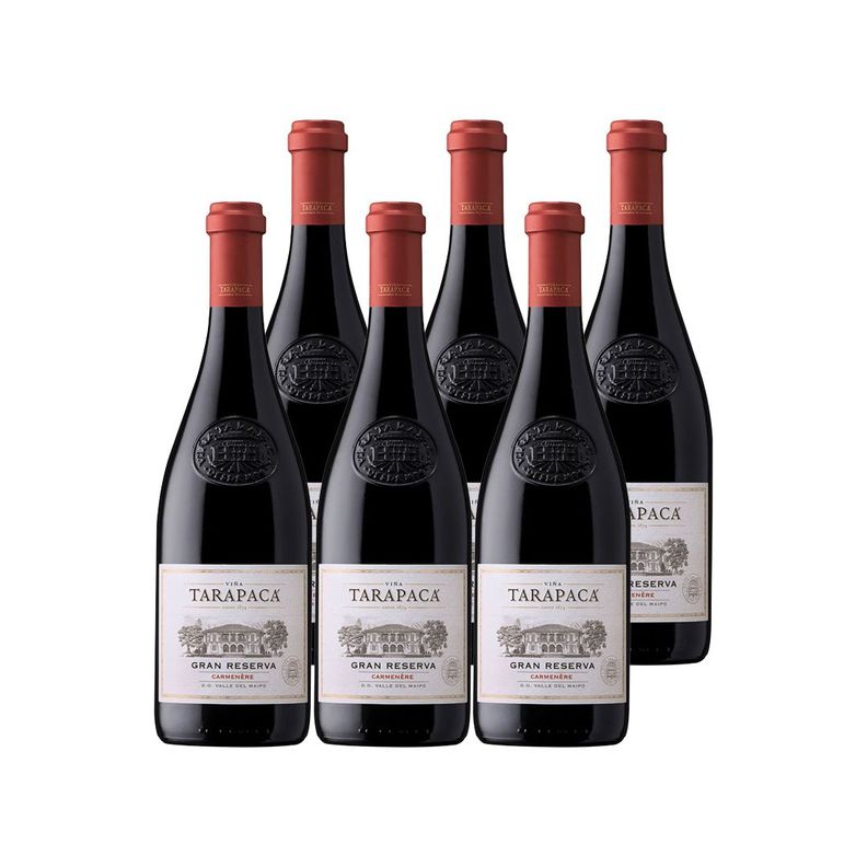 6x Vino Tarapacá Gran Reserva Carmenere 14° 750cc-0