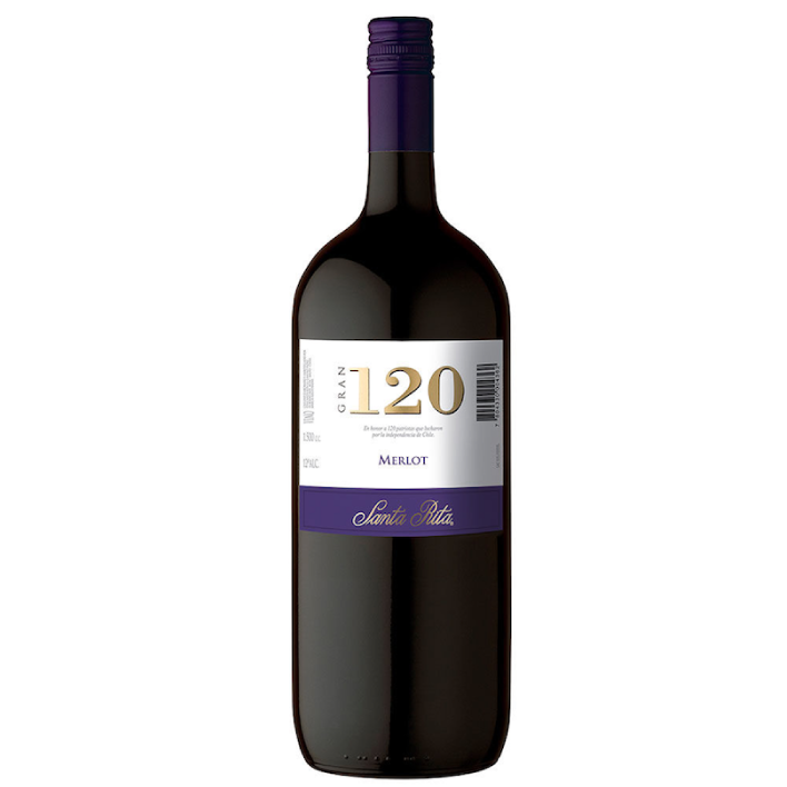 Vino Santa Rita Botellón Gran 120 Merlot 12° 1500cc-0