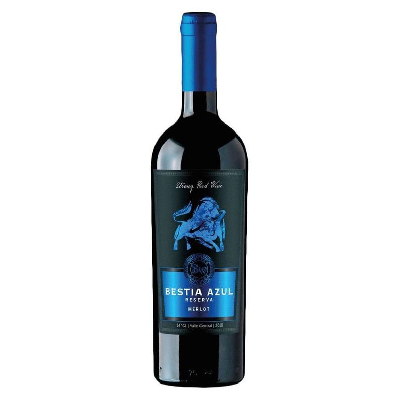 Vino Bestia Azul Reserva Merlot 14° 750cc-0