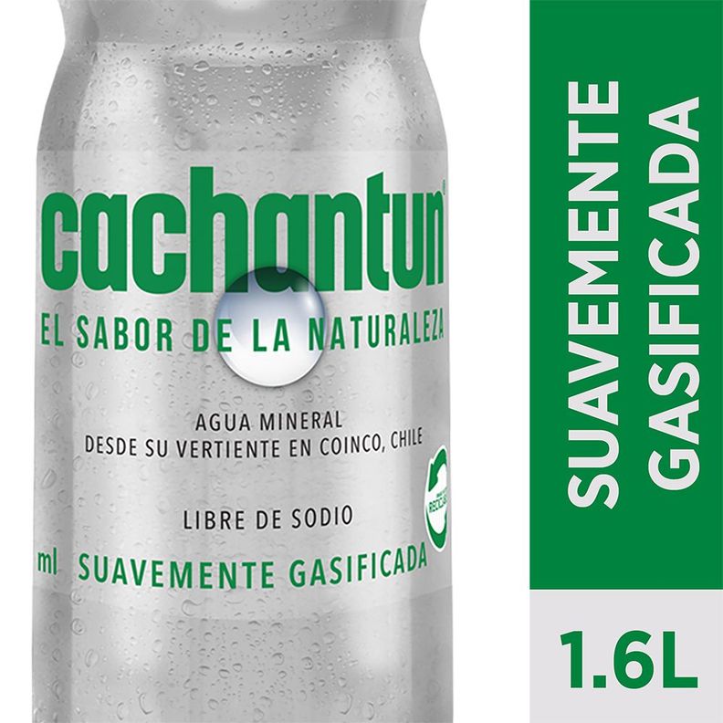 Agua Mineral Light Cachantún Con Gas 1600cc-0