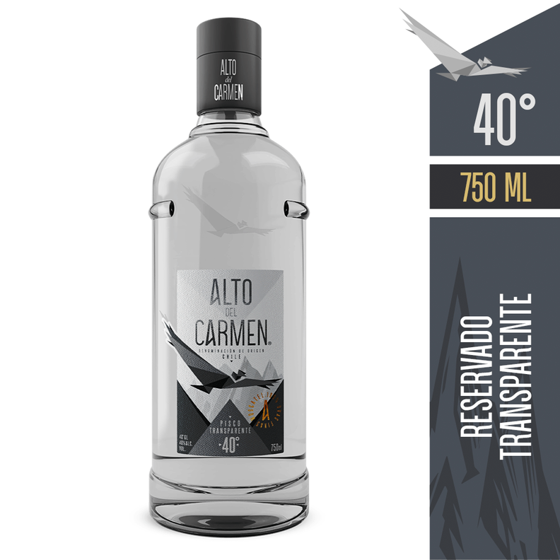 Pisco Alto Del Carmen Transparente 40° 750Cc-0