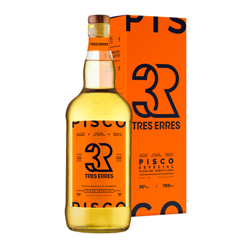 Pisco Tres Erres Doble Destilado 35° 750Cc-0