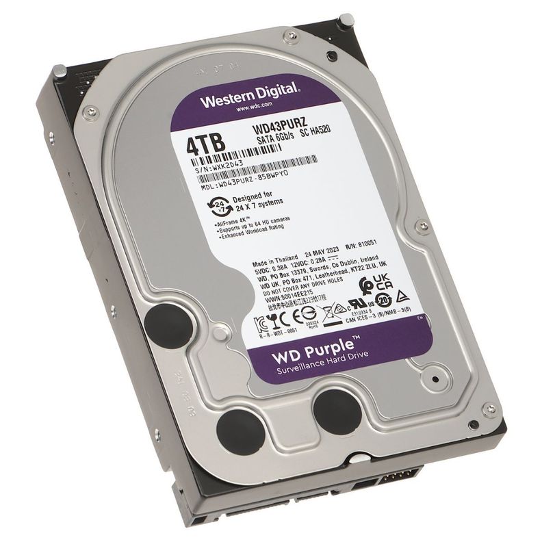	Disco Duro Sata 4TB WD PURPLE para grabacion de vigilancia-0