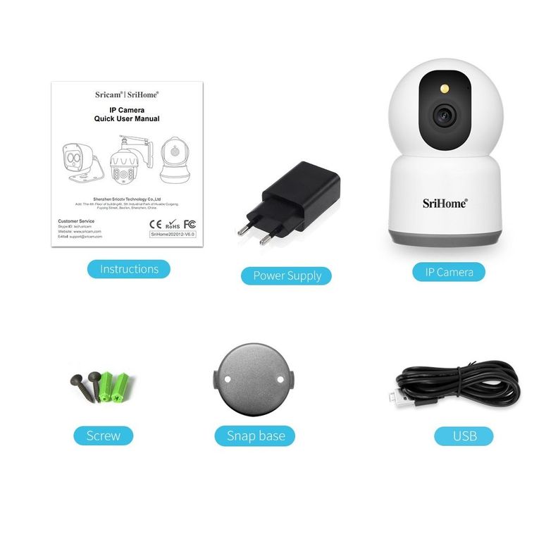 Cámara IP WIFI 5G Sricam SH038 WQHD 1920p 5MP Robótica con audio-4