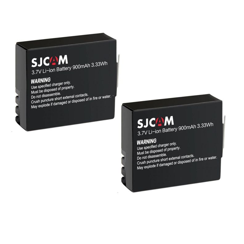 pack 2 Baterias de litio SJCAM 900mAh para cámara deportiva SJ4000/SJ5000-0