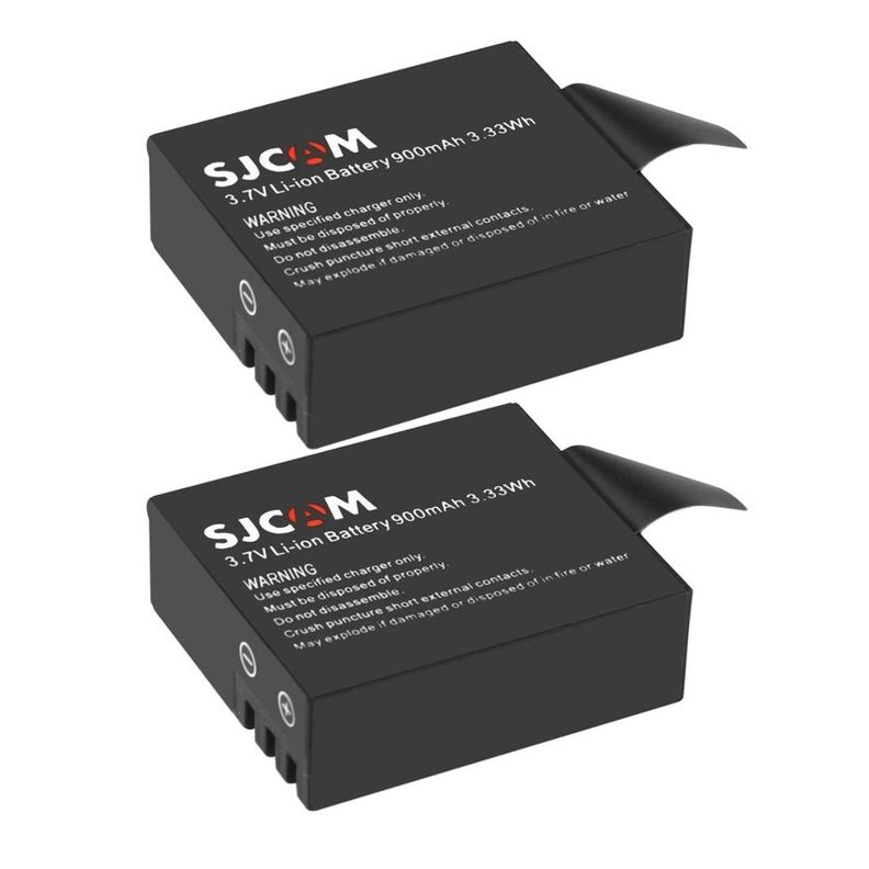 pack 2 Baterias de litio SJCAM 900mAh para cámara deportiva SJ4000/SJ5000-1