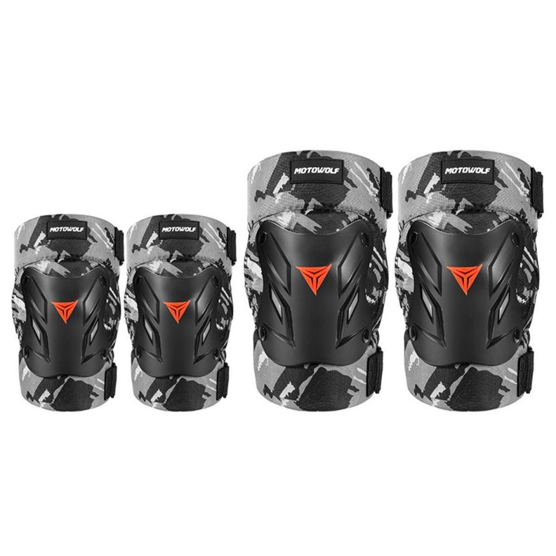 Pack de Rodilleras Cortas y Coderas Camuflaje Motowolf 1034HJ-CA-0