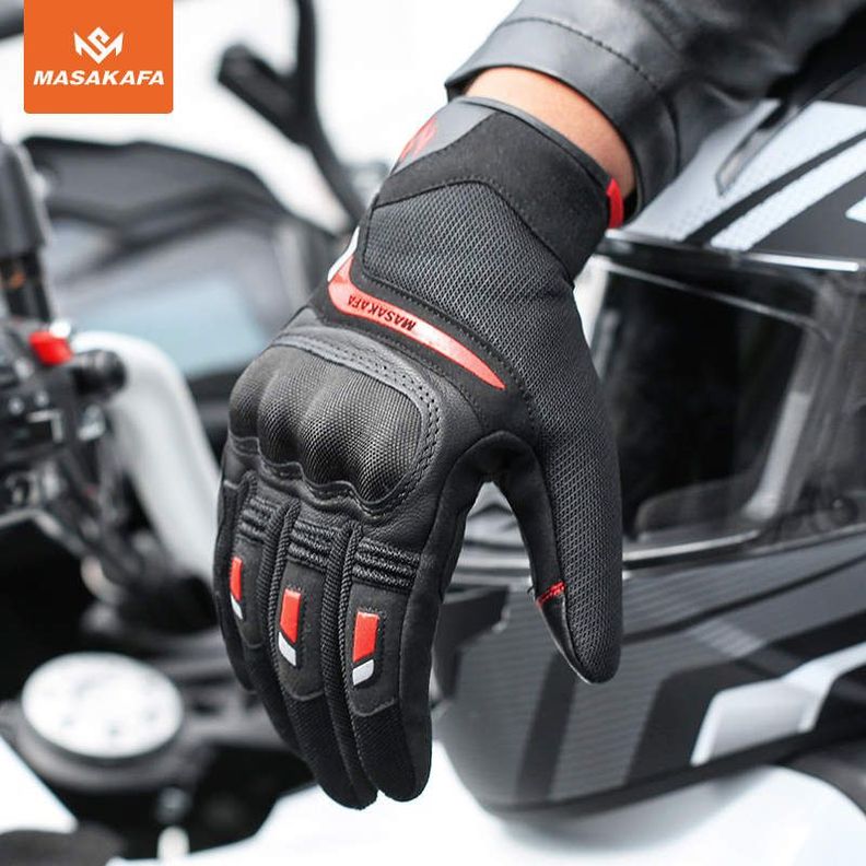 Guantes deportivos para motociclismo Masakafa 0315 - Rojo-5
