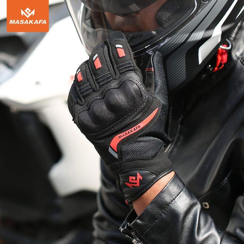 Guantes deportivos para motociclismo Masakafa 0315 - Rojo-6