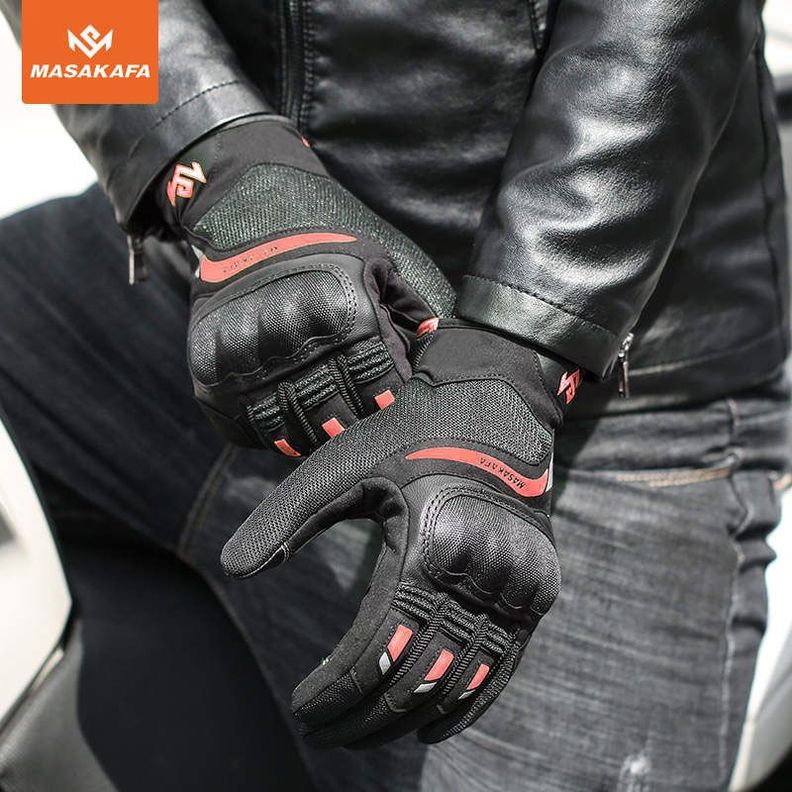 Guantes deportivos para motociclismo Masakafa 0315 - Rojo-7