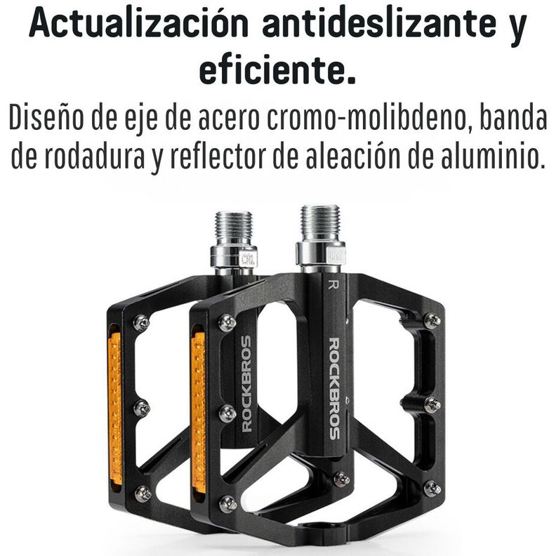 Pedales de bicicleta aluminio rockbros K371 - gris-4