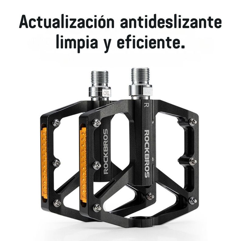 Pedales de bicicleta aluminio rockbros K371 - gris-5