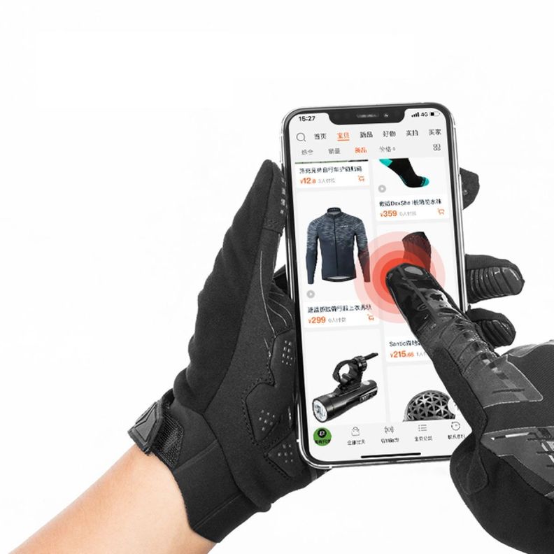 Guantes para bicicleta / ciclismo Rockbros S208BK-1