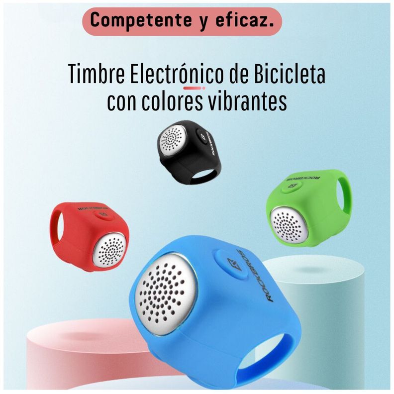 Timbre Bocina electrónica para bicicleta Rockbros CB170 - azul-2