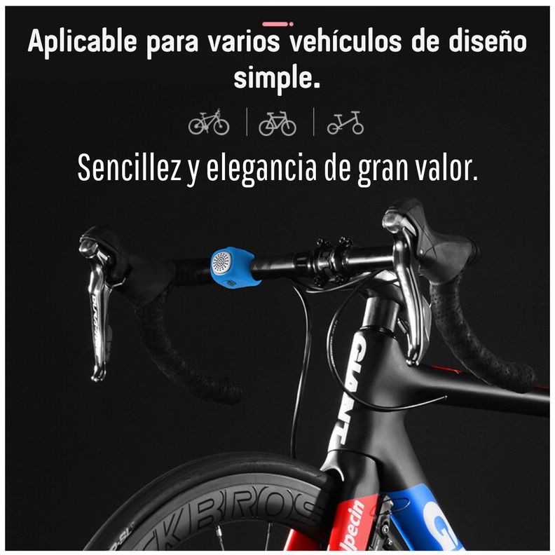 Timbre Bocina electrónica para bicicleta Rockbros CB170 - azul-5
