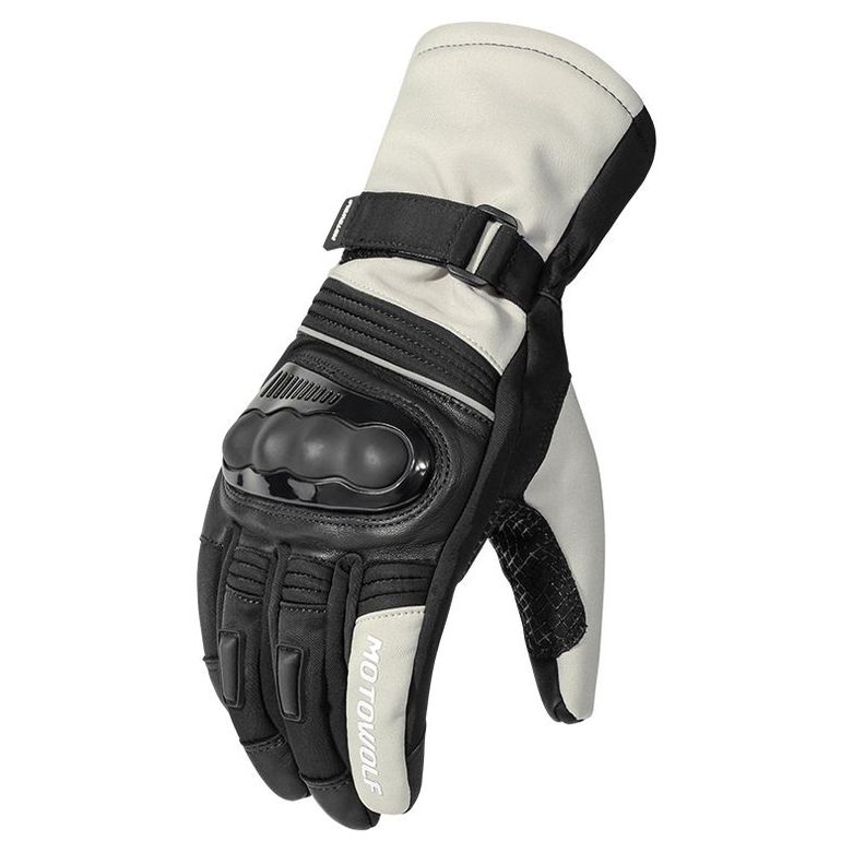Guantes para motociclismo de Invierno Motowolf MDL0318 - Negro Verde-0