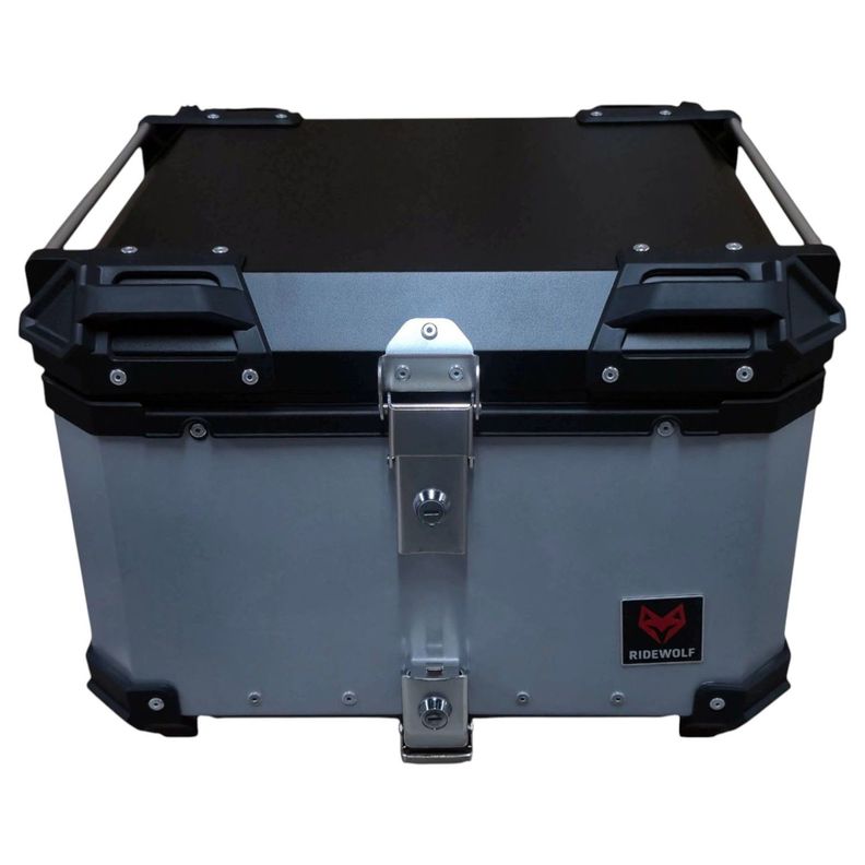 Baul Top Case Para Motocicleta 55L 0712-55  Plateado Metalico