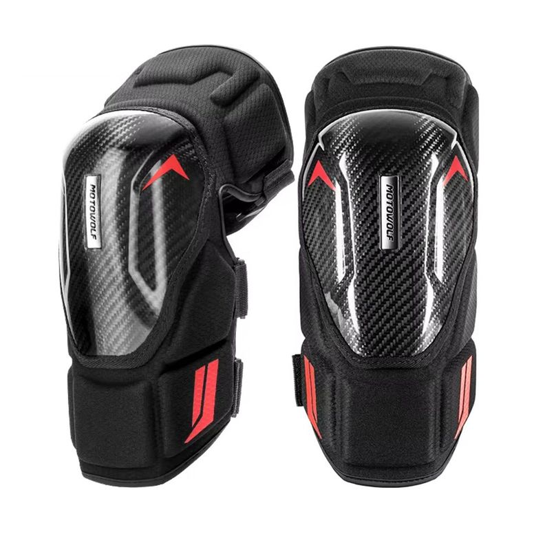 Rodilleras para motociclismo de  Fibra Carbono MotoWolf 1037-0