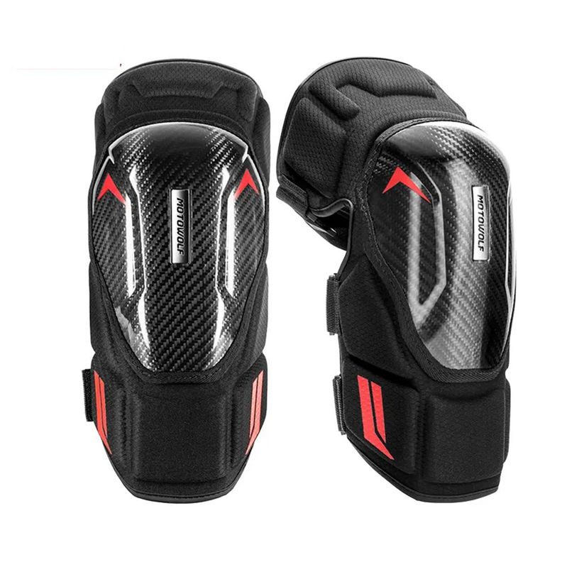 Rodilleras para motociclismo de  Fibra Carbono MotoWolf 1037-2