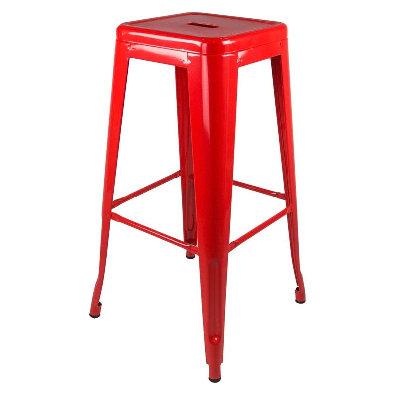 Taburete Piso  Metal Tolix para Comedor Bar LF5-03H - ROJA-0