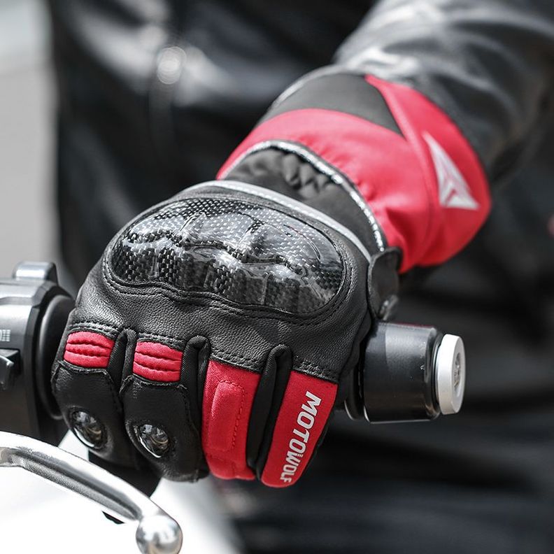 Guantes para motociclismo de Invierno Motowolf MDL0307B- Negro-2