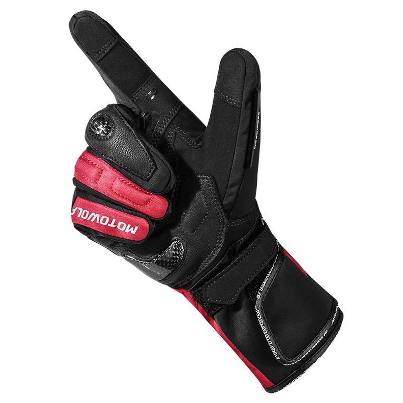 Guantes para motociclismo de Invierno Motowolf MDL0307B- Negro-3
